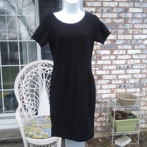 H&M Stretch Midi Short Sleeve Sheath Dress - Small